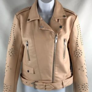 NWT Forever 21 Women's Studded Faux Leather Jacket